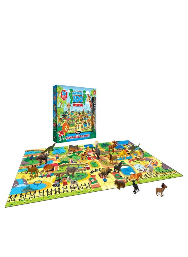 RoseArt Kids Floor Puzzle Playset - Alphabet Zoo Adventure - 24 Piece Jigsaw Puzzle - Image 5